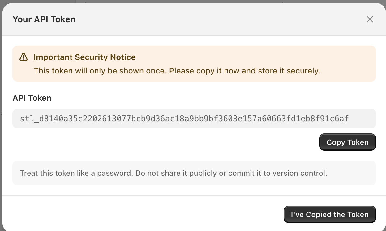 API Token Generation